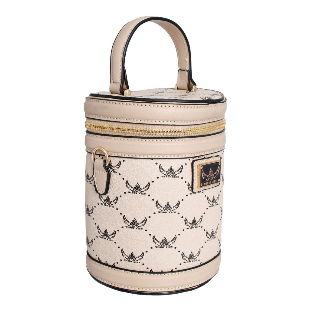 Fashion Handbag Light Brown Top Handle Barrel Clutch Stylish Chic Accessory