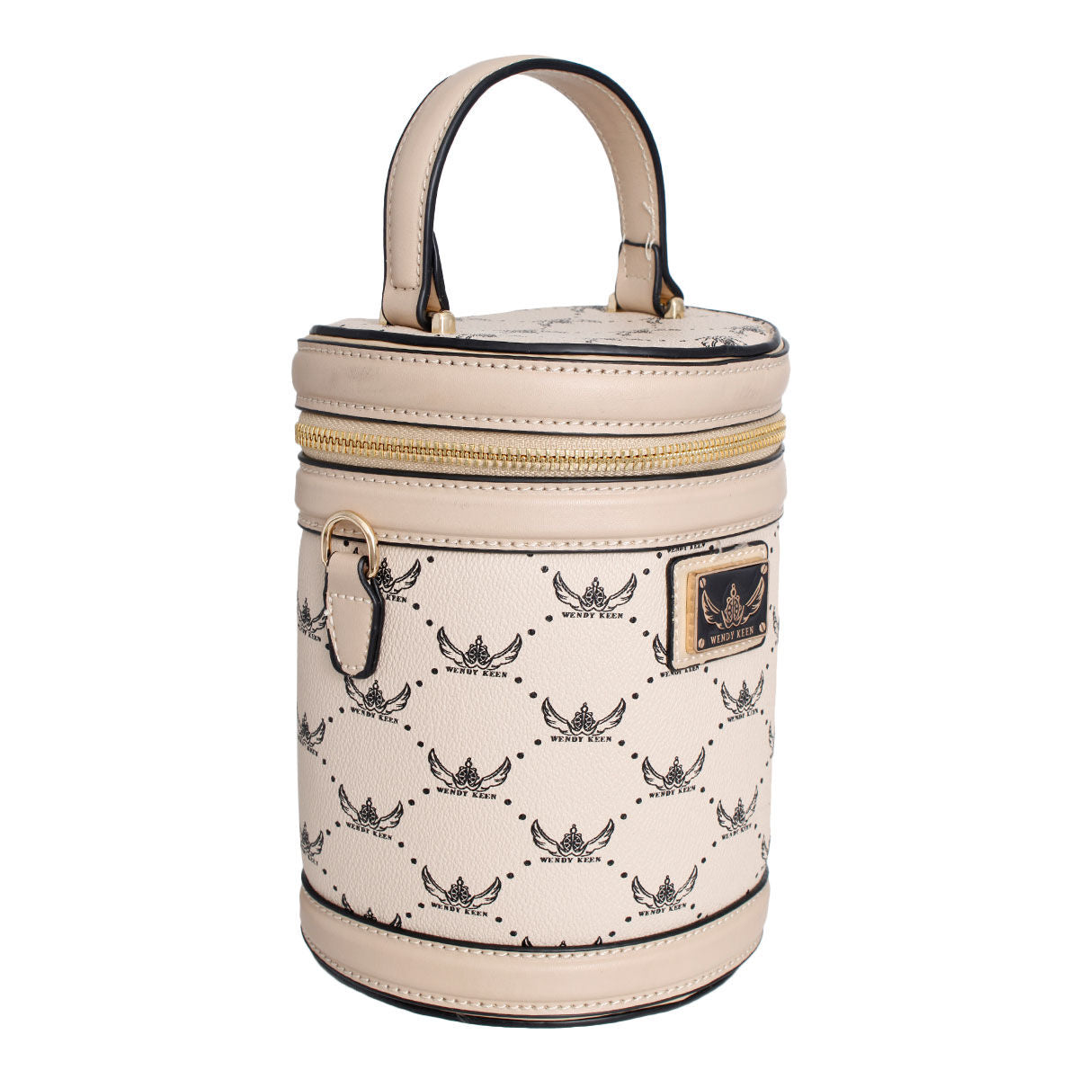 Fashion Handbag Light Brown Top Handle Barrel Clutch Stylish Chic Accessory