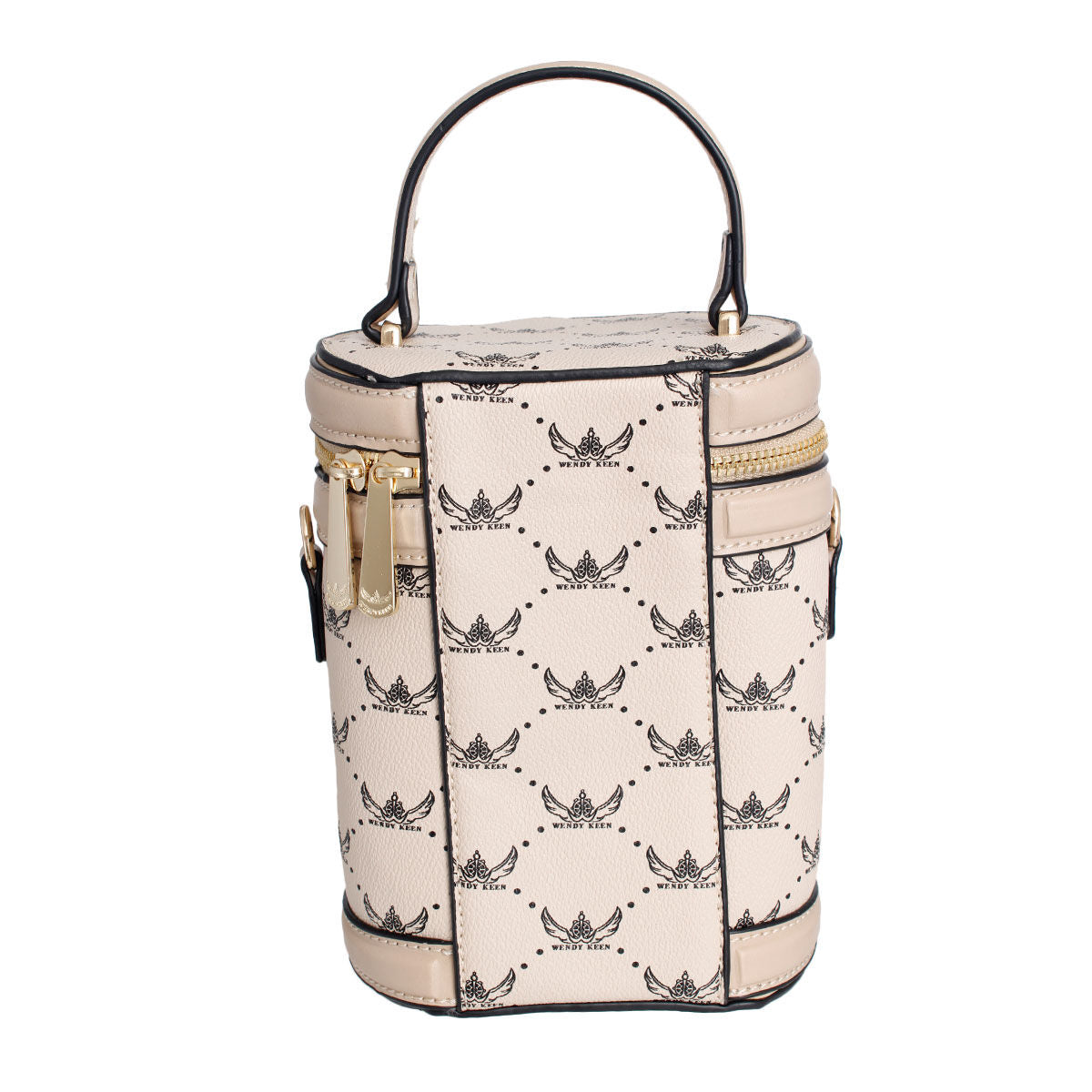 Fashion Handbag Light Brown Top Handle Barrel Clutch Stylish Chic Accessory