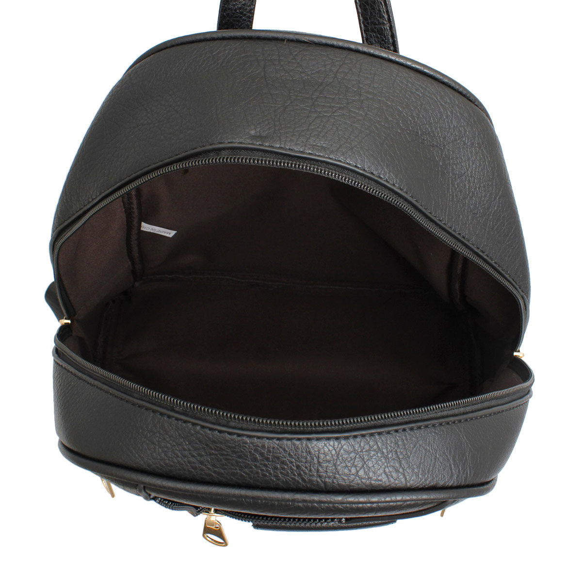 Women’s Medium Moto Backpack Black Zipper Casual Stylish Bag