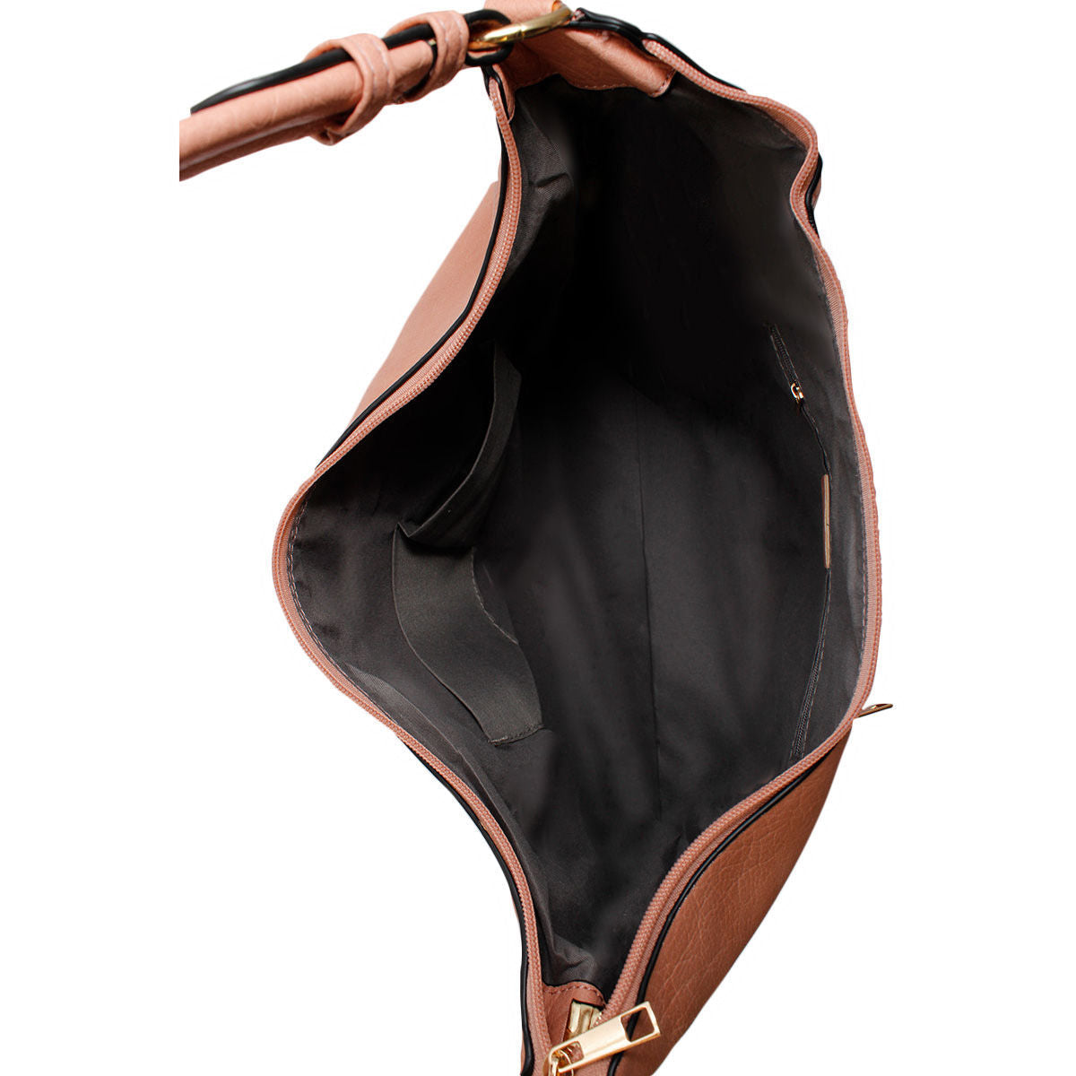Fashion Handbag Pink and Gold Studded Hobo Bag for Women Stylish Chic Accessory