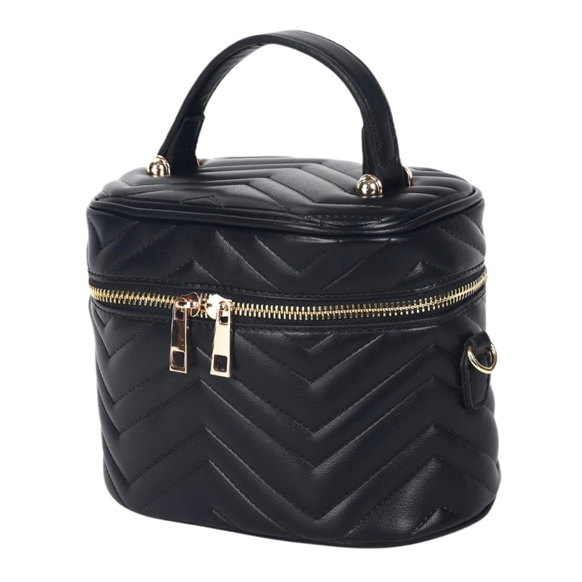 Fashion Handbag Black Crossbody Purse Vanity Case for Women Stylish Chic