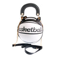 Fashion Handbag White Basketball Style 7.5 Inches Chic Accessory