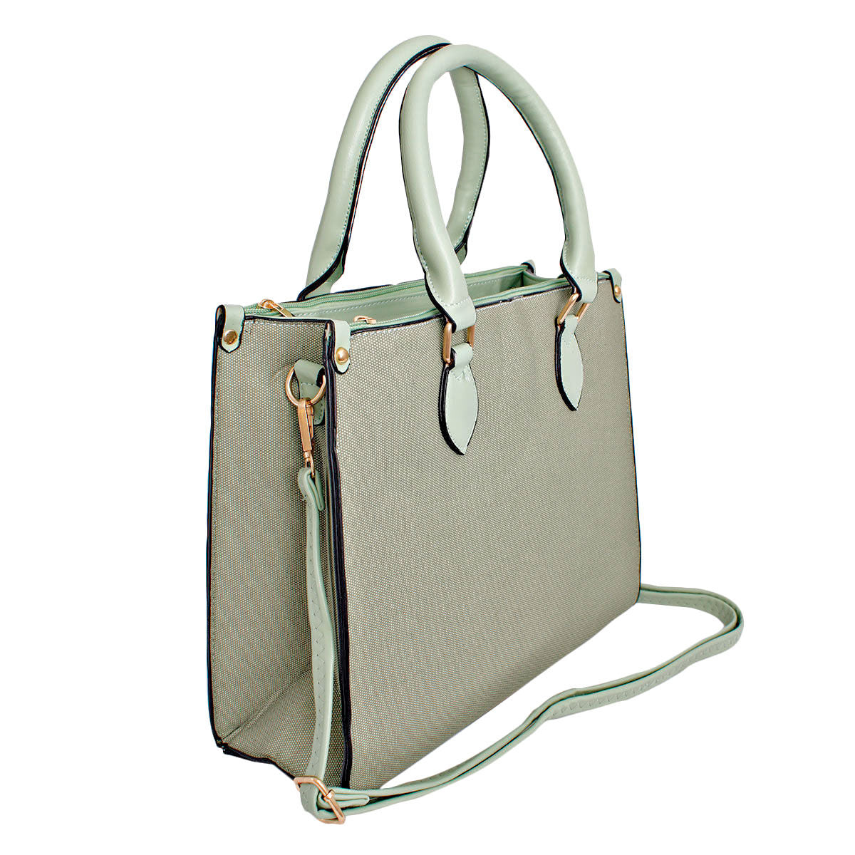 Women’s Pebble Grain Satchel Handbag Green Stylish Fashion Handbag