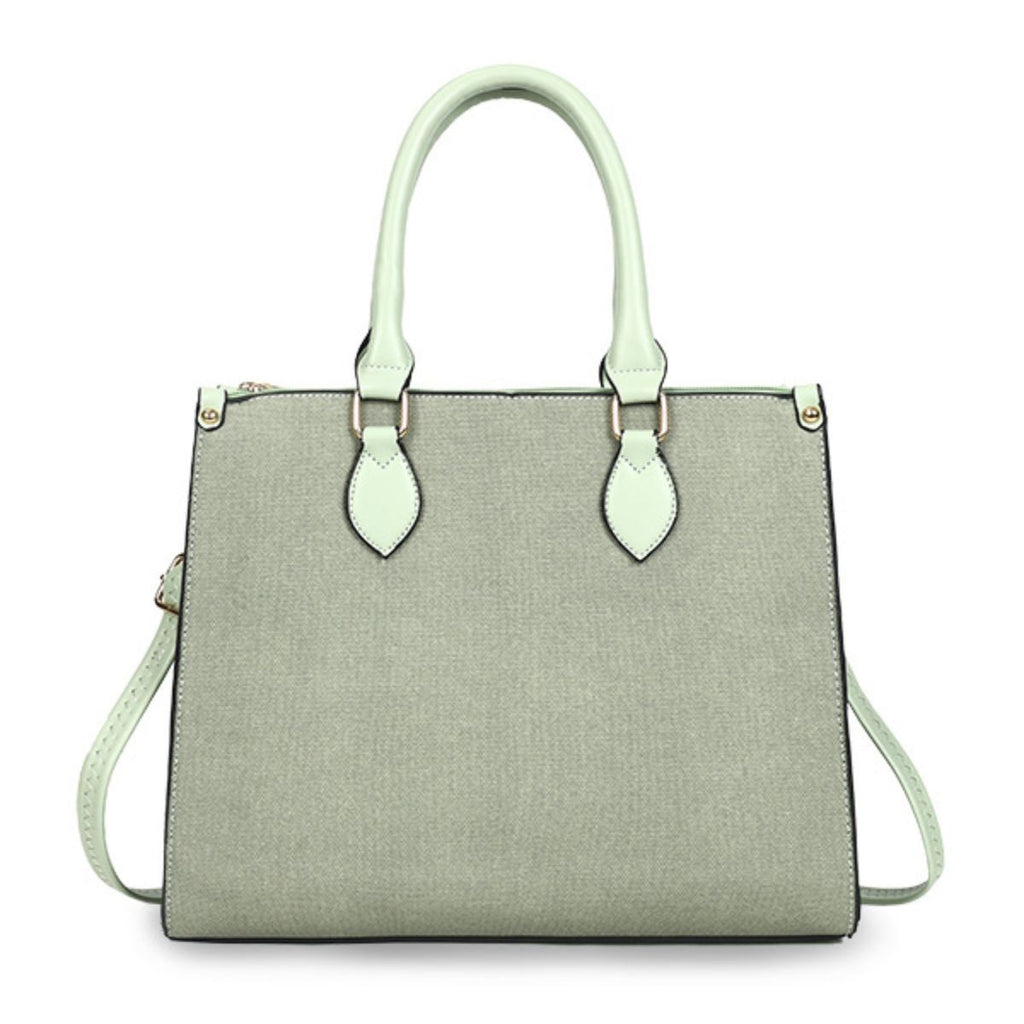 Women’s Pebble Grain Satchel Handbag Green Stylish Fashion Handbag