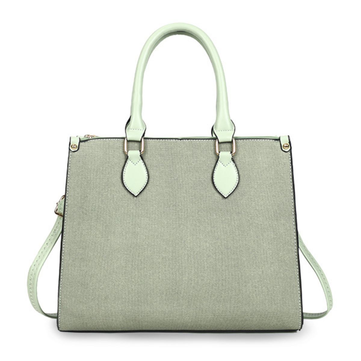 Women’s Pebble Grain Satchel Handbag Green Stylish Fashion Handbag