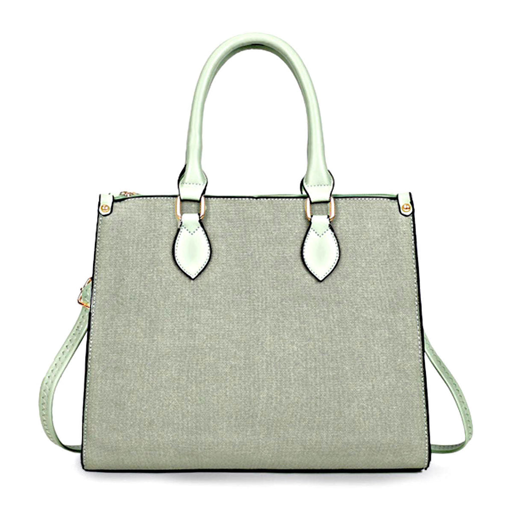 Women’s Pebble Grain Satchel Handbag Green Stylish Fashion Handbag