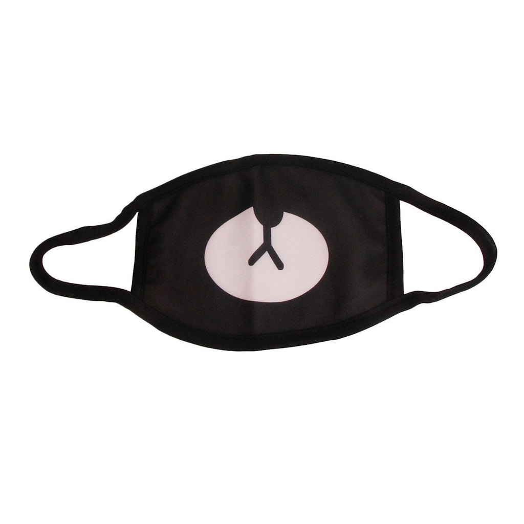 Fashion Face Mask Black Teddy Bear Stylish Mouth Cover