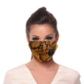 Fashion Face Mask Brown Snake Skin Trendy Stylish Accessory