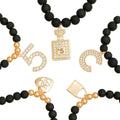 Charm Bracelets Matte Black Stylish Boutique & No.5 Accessories
