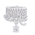 Boutique Charm Bracelets No. 5 Shiny Silver Stylish Fashion Jewelry