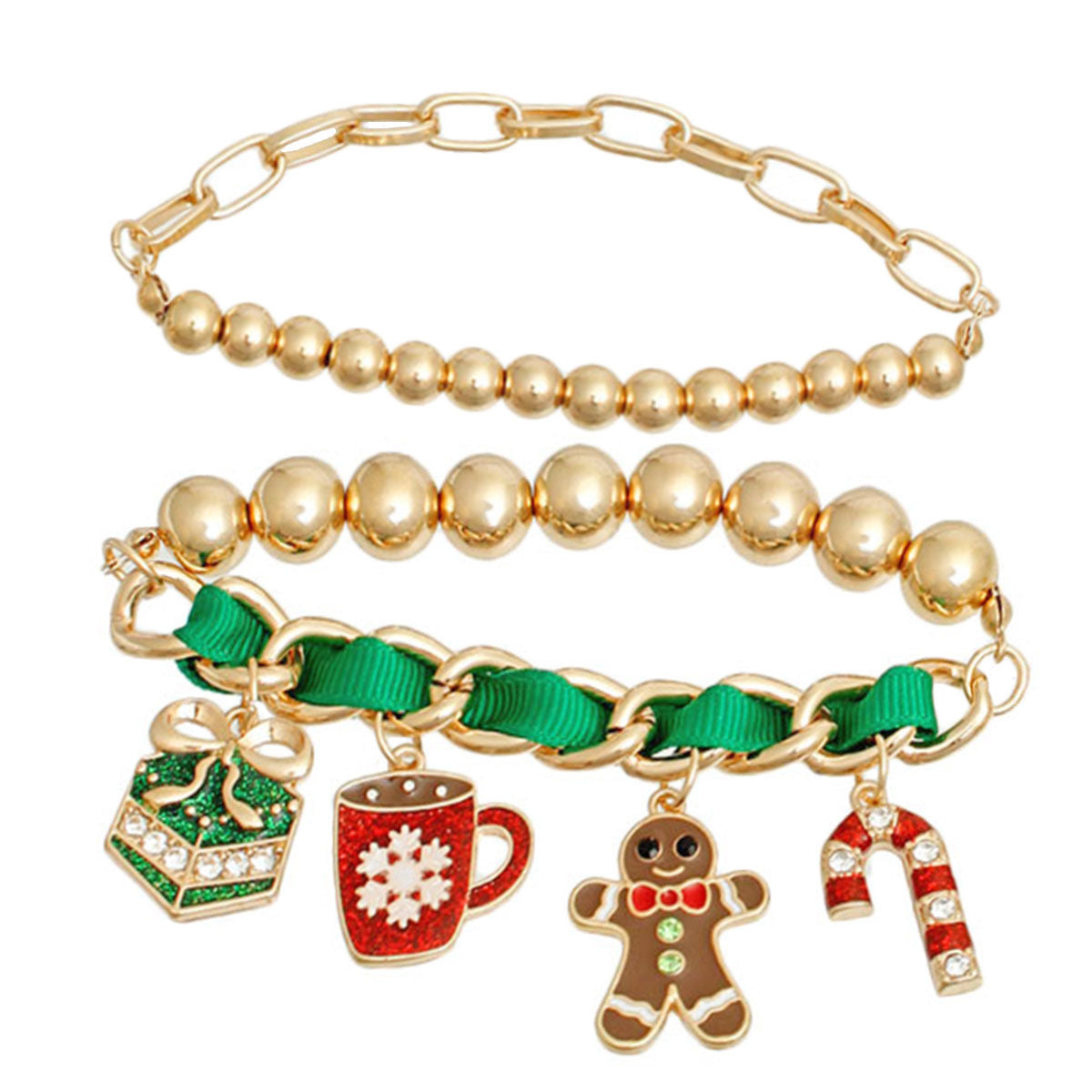 Bracelets Green Xmas Cocoa Stylish Fashion Jewelry Accessories