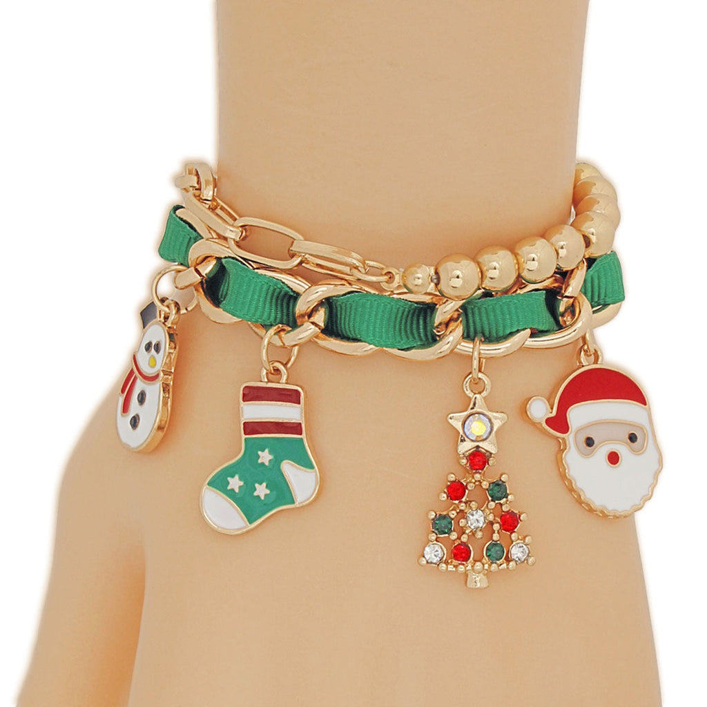 Bracelets Green Xmas Stocking Stylish Fashion Accessories