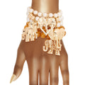 Bracelets with Mixed Gold Beads and Elephant Charm – Stylish Fashion Jewelry