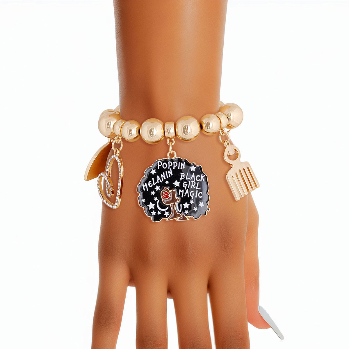 Statement Gold Melanin Bracelet Stylish Fashion Jewelry Accessory