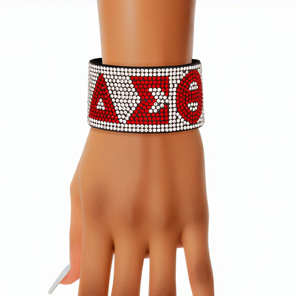 Magnetic Bracelet with Clear Rhinestones – Stylish Sorority Jewelry Accessory