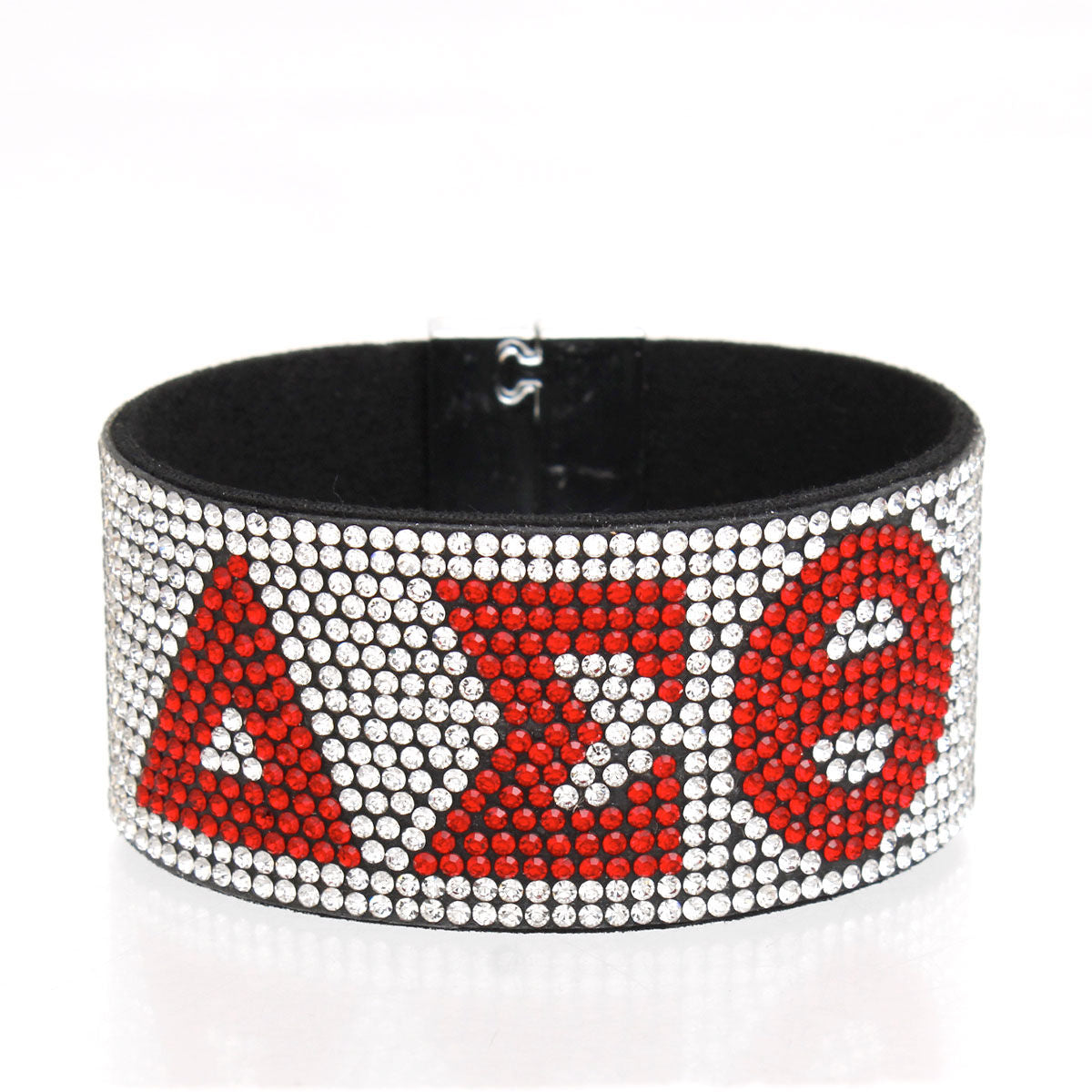 Magnetic Bracelet with Clear Rhinestones – Stylish Sorority Jewelry Accessory