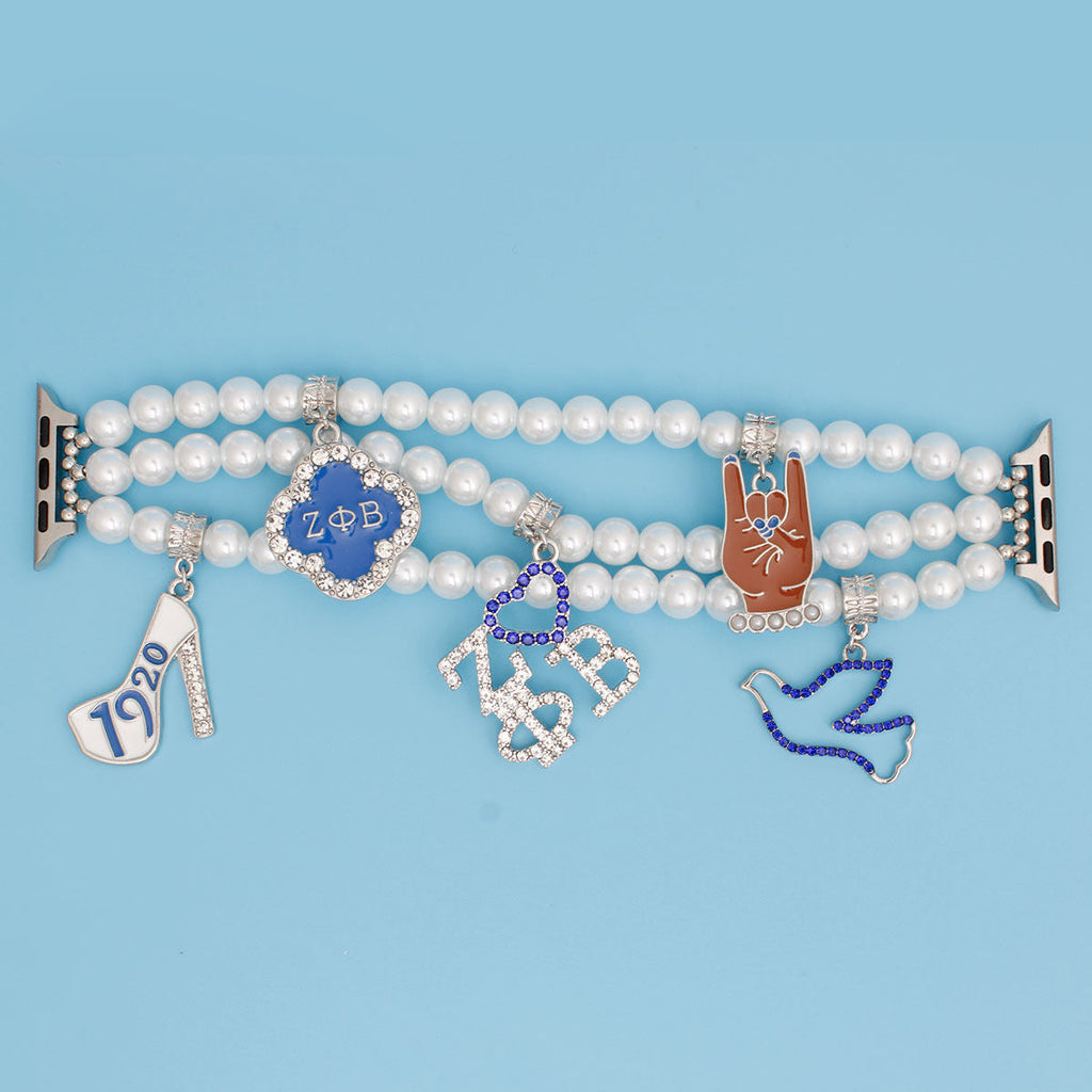 Women’s Watch Band White Pearl Sorority Stylish Accessory