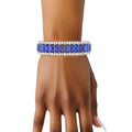 Tennis Bracelet Blue Baguette Bling Sorority Stylish Jewelry