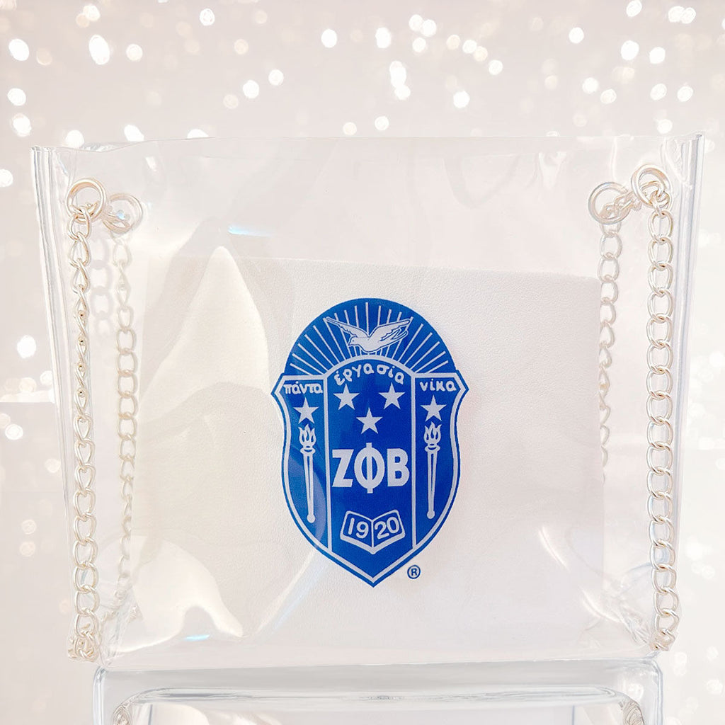 Fashion Handbag Shoulder Bag Blue Zeta Sorority Purse for Women Stylish Chic Accessory