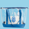 Fashion Handbag Blue Clear Tote Sorority Bag for Women Stylish Chic Accessory