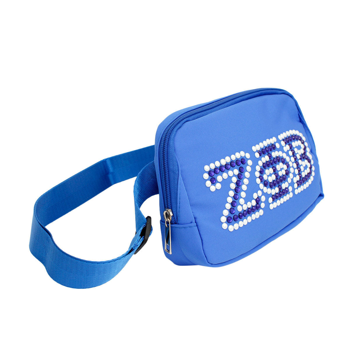 Canvas Crossbody Waist Bag Blue Sorority Stylish Casual Accessory