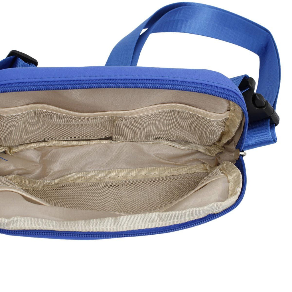Canvas Crossbody Waist Bag Blue Sorority Stylish Casual Accessory