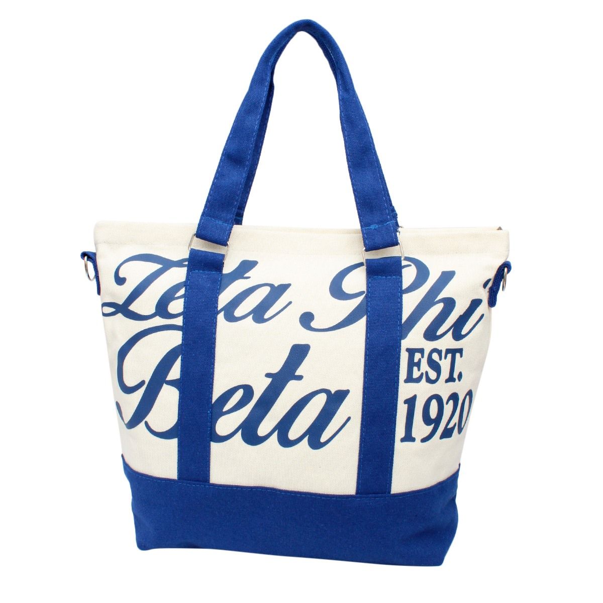 Canvas Tote Bag Thick Embroidered Sorority Stylish Casual Fashion Accessory