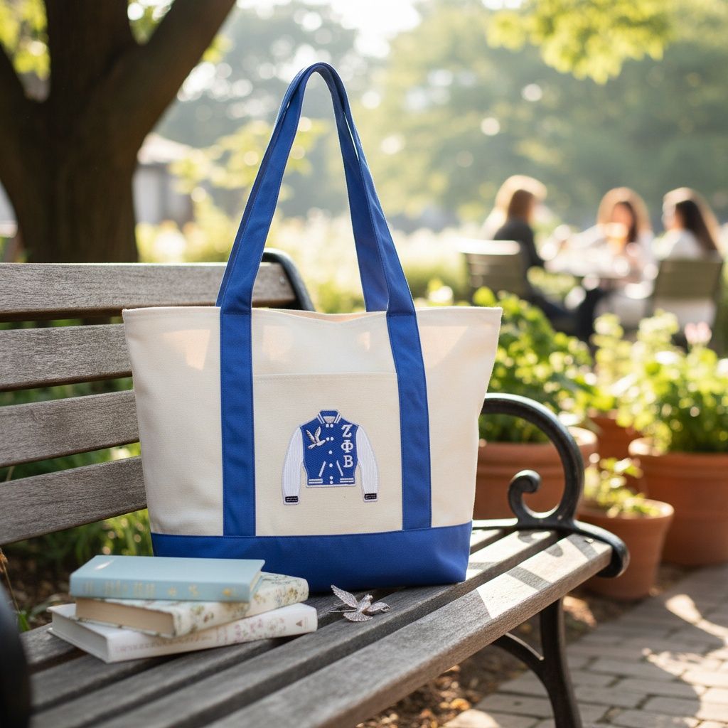 Large Canvas Tote Bag Sorority Reusable Stylish Casual Merch