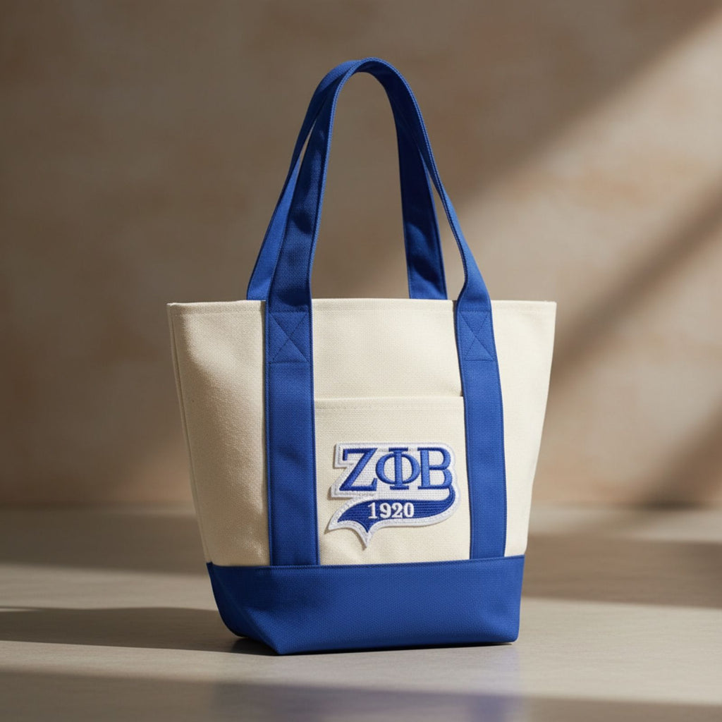 Mini Canvas Tote Bag 1920 Embroidered Casual Fashion Accessory