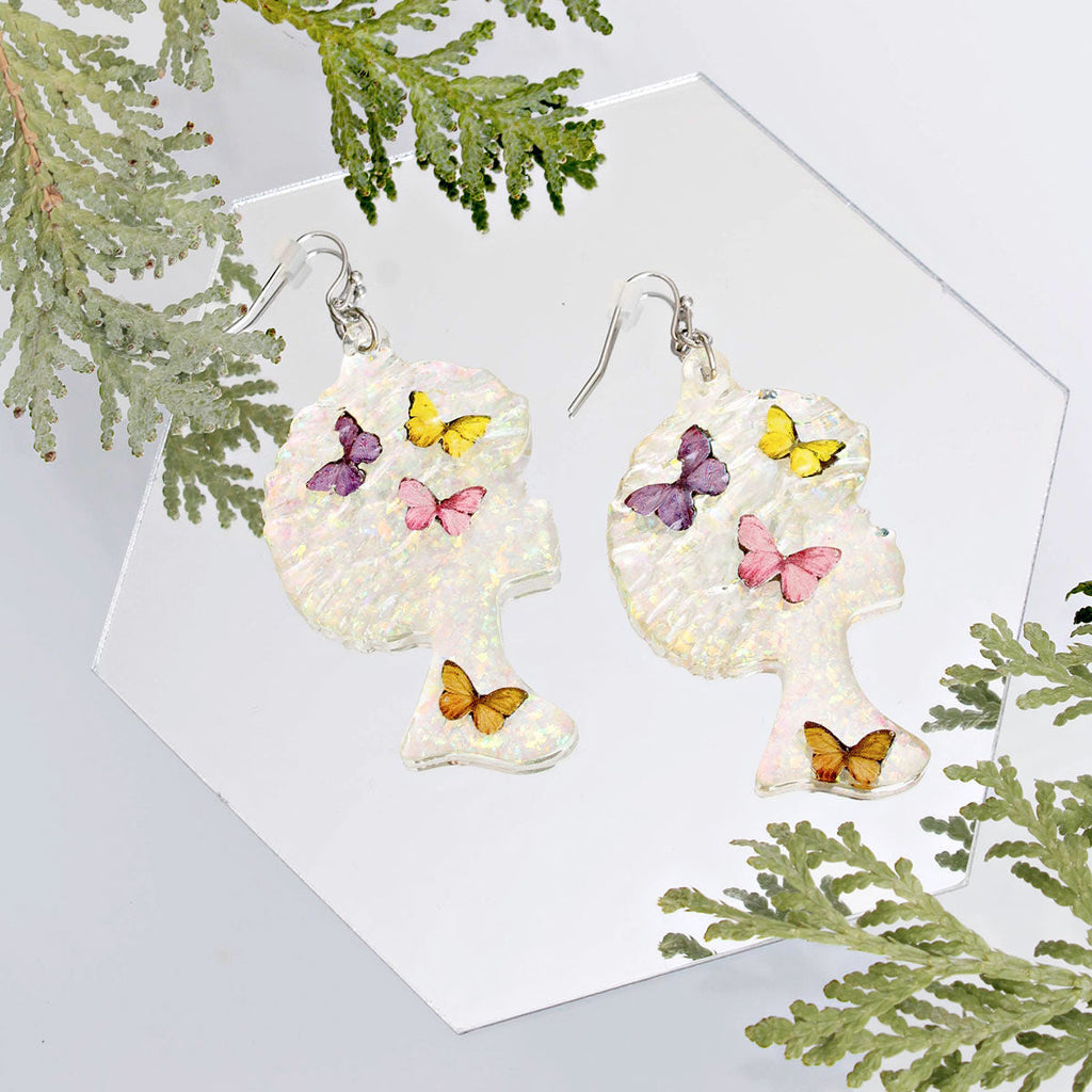 Women’s Dangle Multi Med Afro Butterfly Statement Earrings Stylish Chic Jewelry