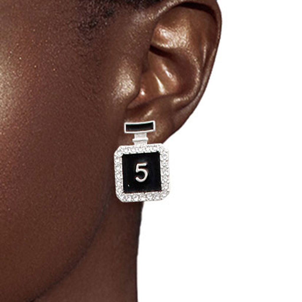 Silver Stud Earrings Stylish Designer Statement Jewelry