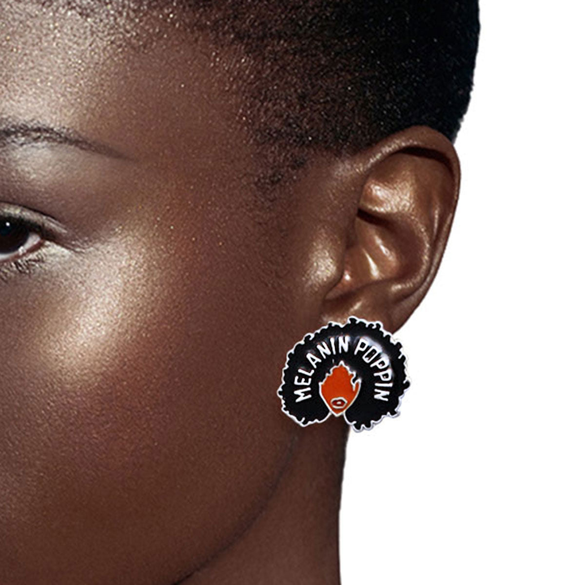 Stud Earrings 3 Pcs Silver Melanin Poppin Trendy Chic Jewelry
