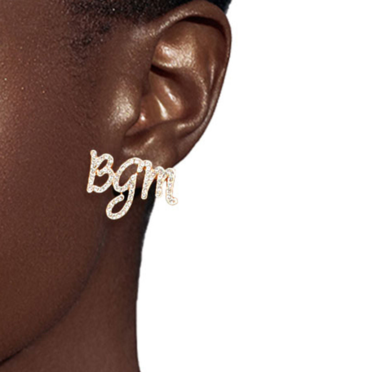 Afro Stud Earrings 3 Pcs Gold Black Girl Stylish Jewelry Set