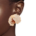 Afro Stud Earrings 3 Pcs Gold Black Girl Stylish Jewelry Set