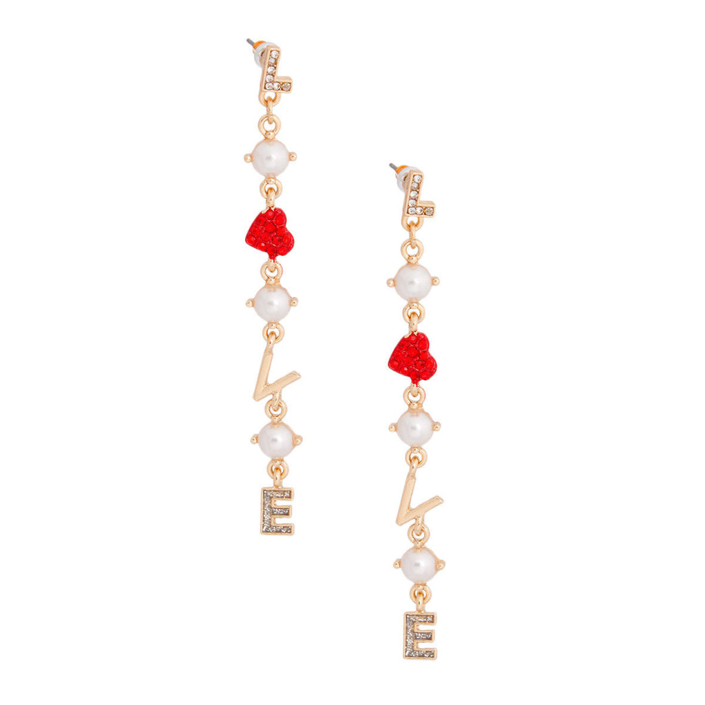 Pearl Heart Gold Earrings Stylish Elegant Jewelry