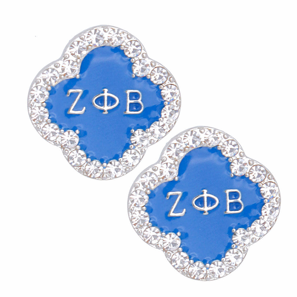 Sorority Stud Earrings Blue Zeta Stylish Fashion Jewelry