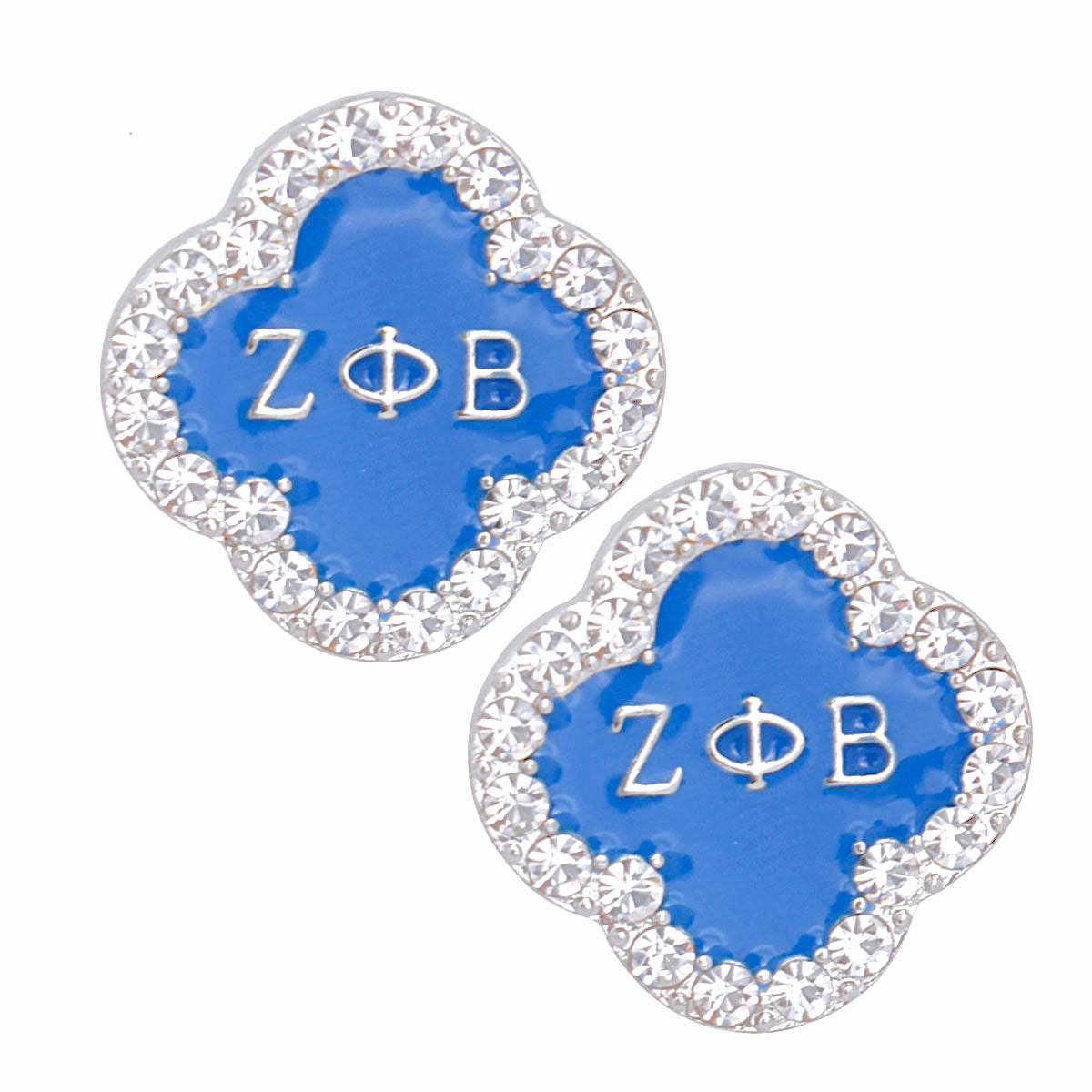 Sorority Stud Earrings Blue Zeta Stylish Fashion Jewelry