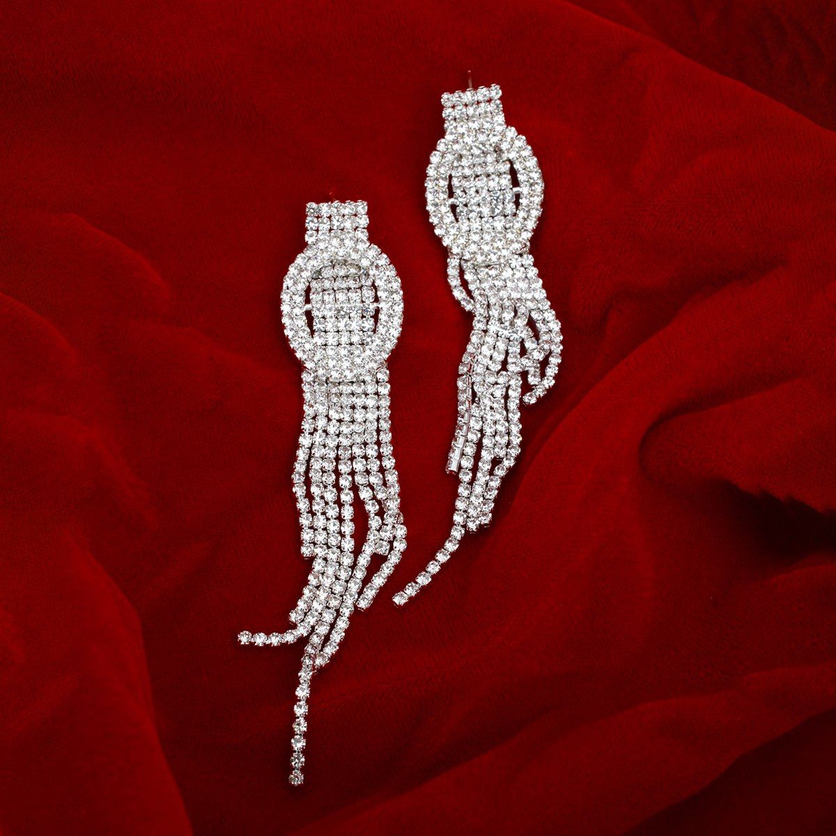Fringe Oval Buckle Earrings with Silver Tassel – Stylish Statement Jewelry