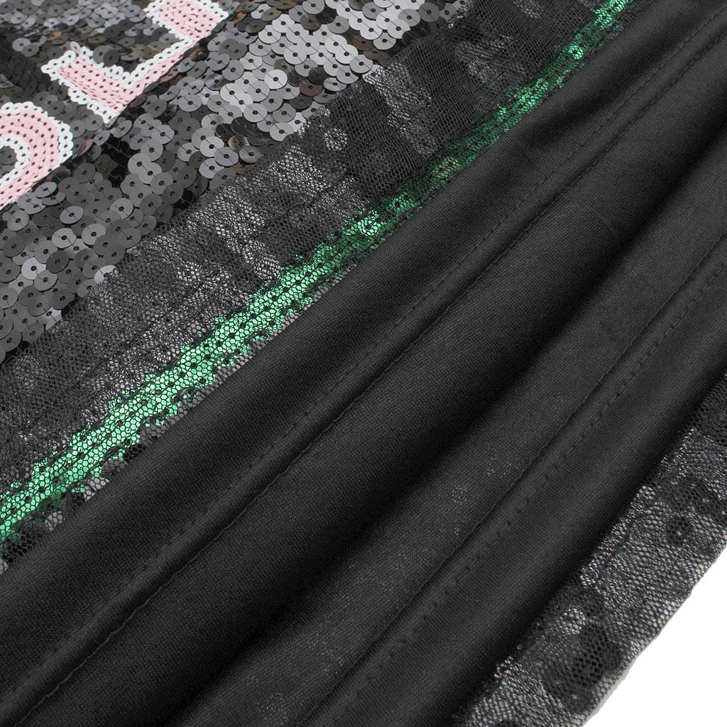 Jersey Shirt with Black Sequins Alpha Kappa Alpha Stylish Statement Top