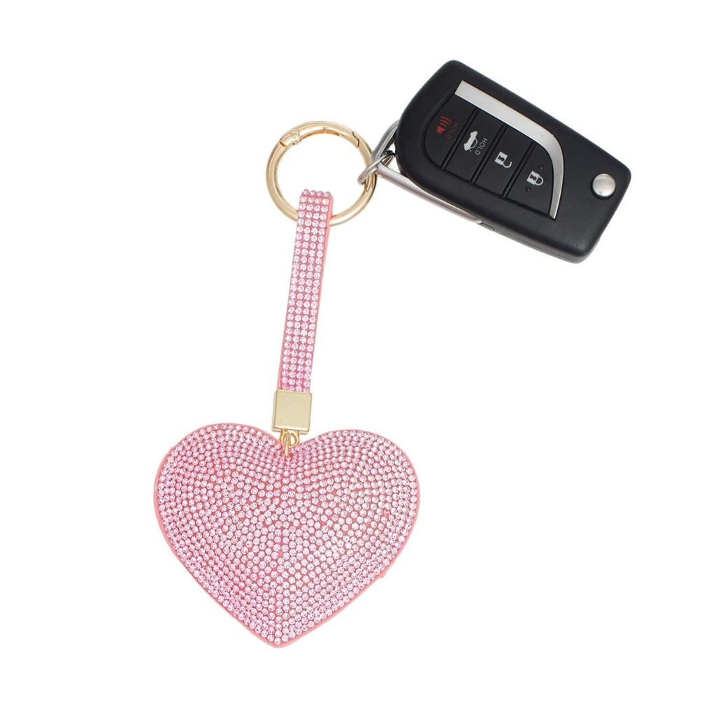 Handbag Clip with Gleaming Pink Heart Padded Charm – Stylish Accessory