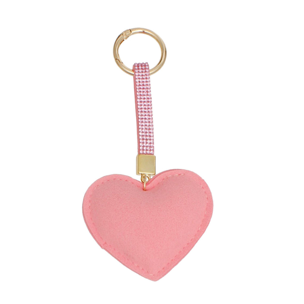 Handbag Clip with Gleaming Pink Heart Padded Charm – Stylish Accessory