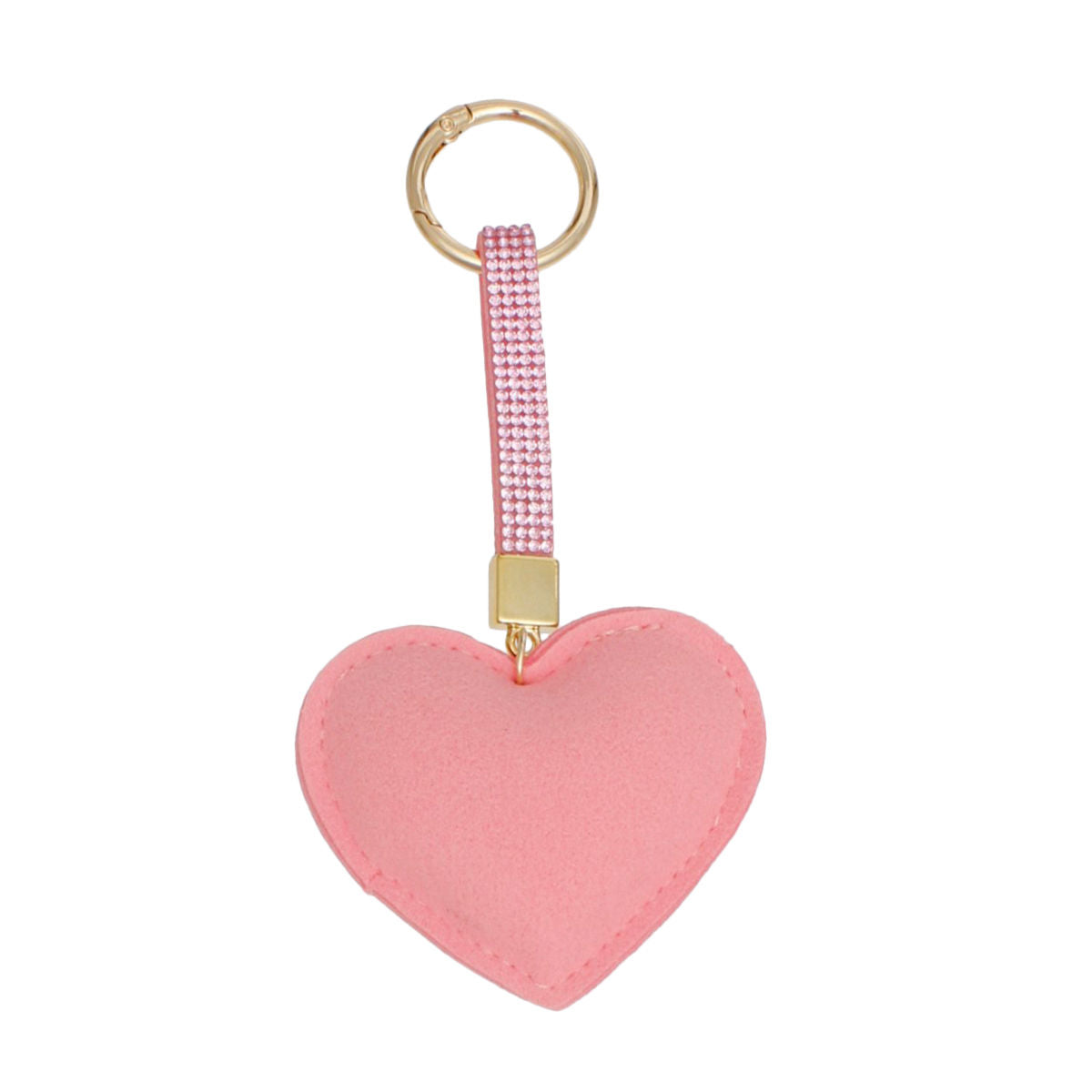 Handbag Clip with Gleaming Pink Heart Padded Charm – Stylish Accessory