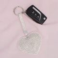 Handbag Clip with Gleaming White Heart Padded Charm – Stylish Accessory