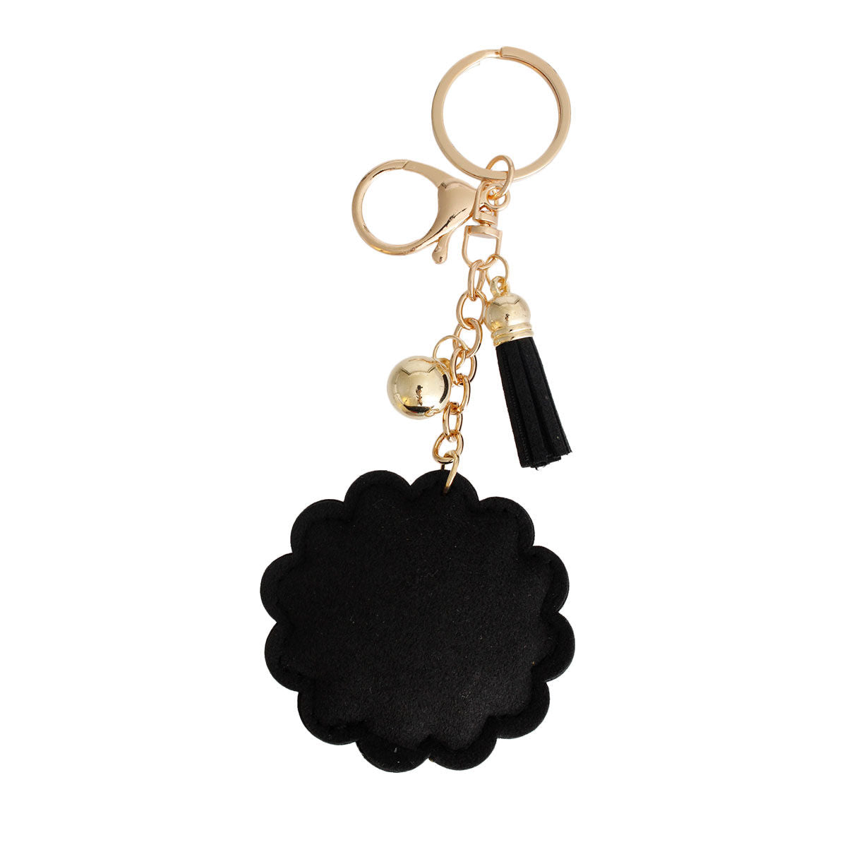 Keychain with Smiley Face Flower Charm Trendy Accessory