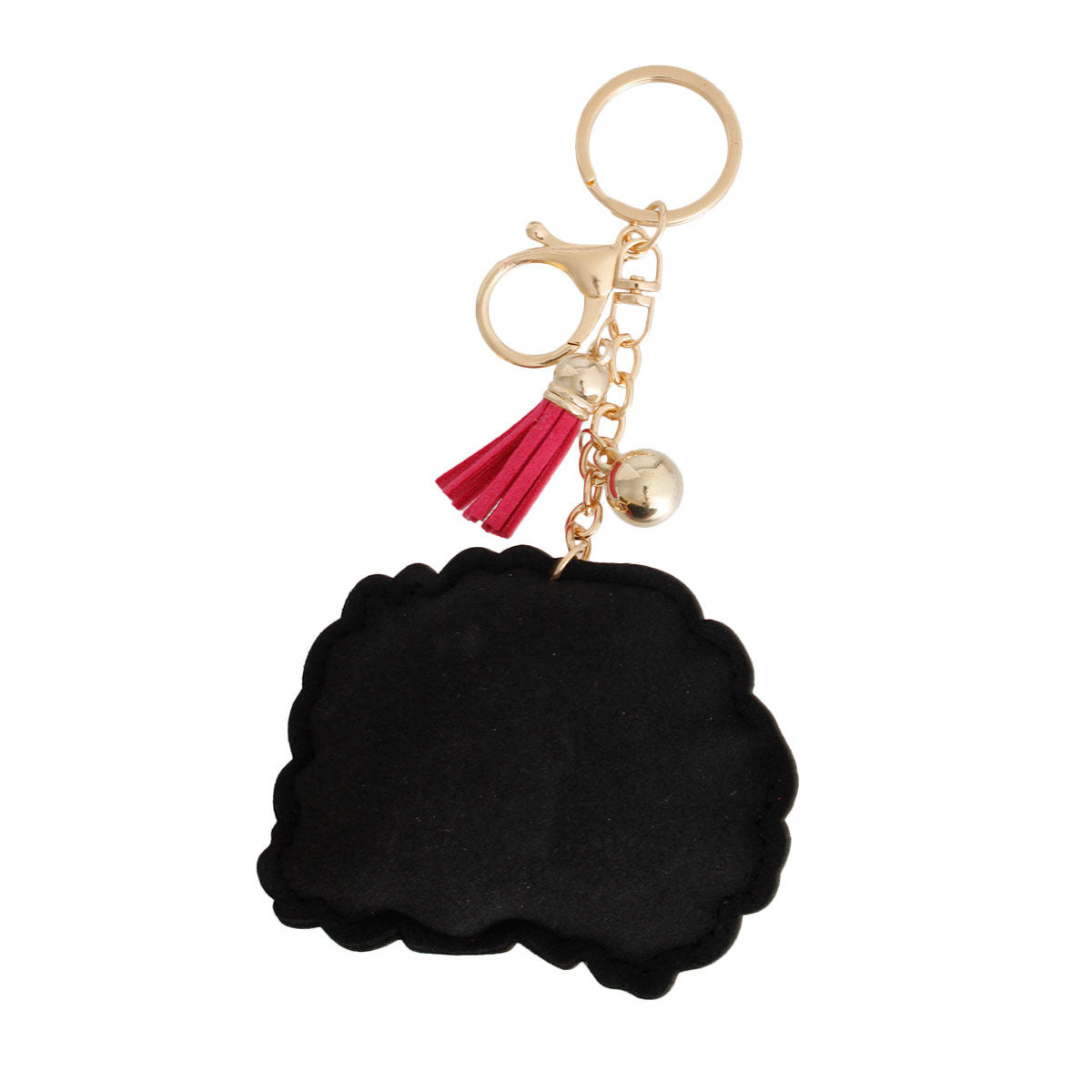 Keychain Purse Charm Melanin Poppin Afro Pink Stylish Accessory
