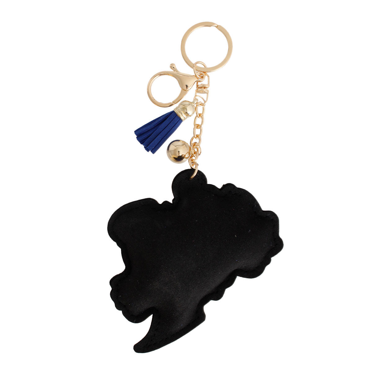 Keychain with Blue Headband Accessory, Stylish Fashion Jewelry