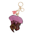 Fashion Keychain with Light Pink Hair Charm Stylish Accessory