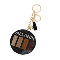 Round Black Melanin Keychain Stylish Accessory