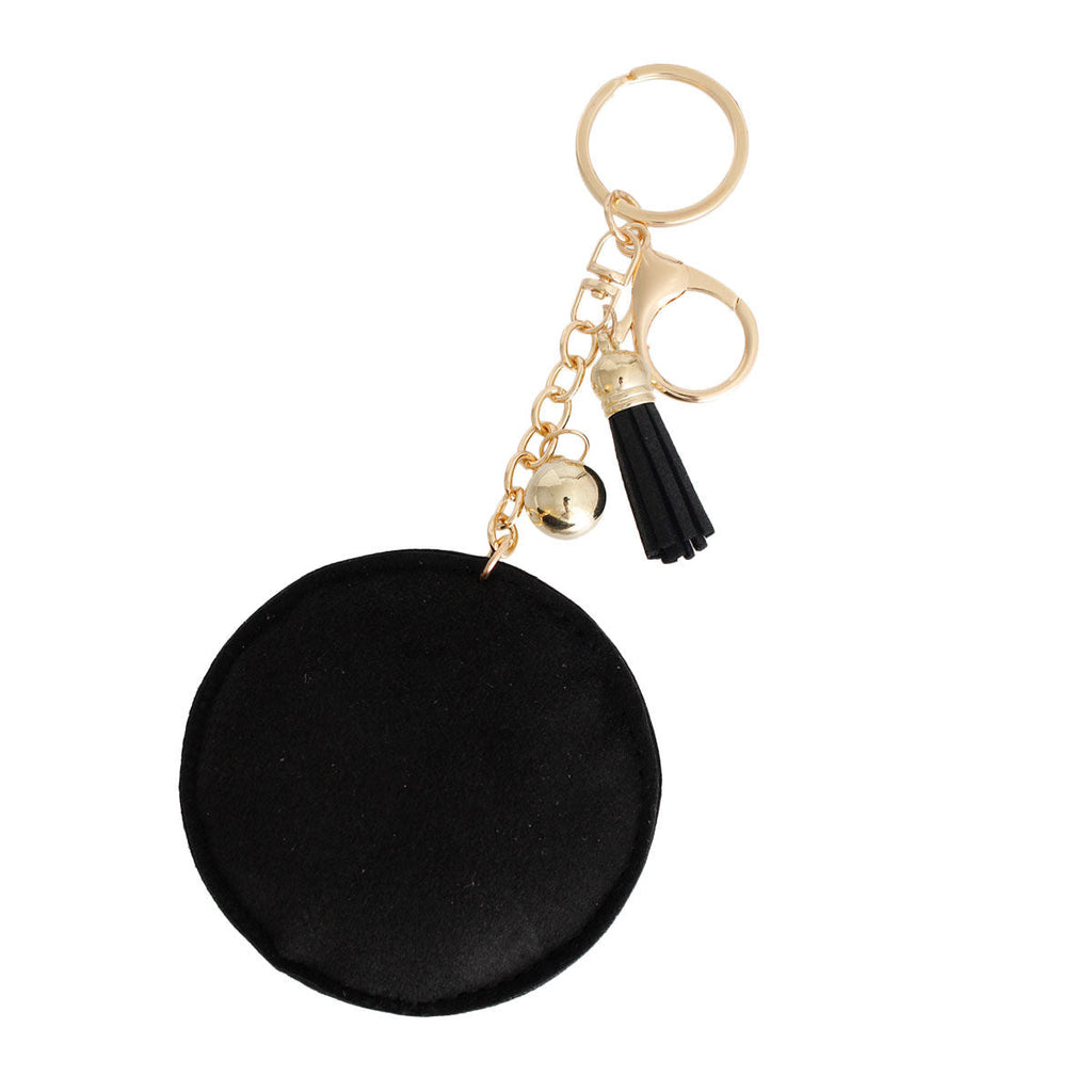 Round Black Melanin Keychain Stylish Accessory